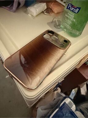 Sleek Brown Gloss Protective Phone Case - Compatible with Multiple Models